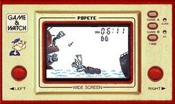 une photo d'Ã©cran de Popeye (Widescreen) sur Nintendo Game and Watch